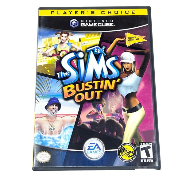 Sims Bustin' Out Nintendo GameCube 2003 Complete Case Manual Disc Video Game - Picture 1 of 4